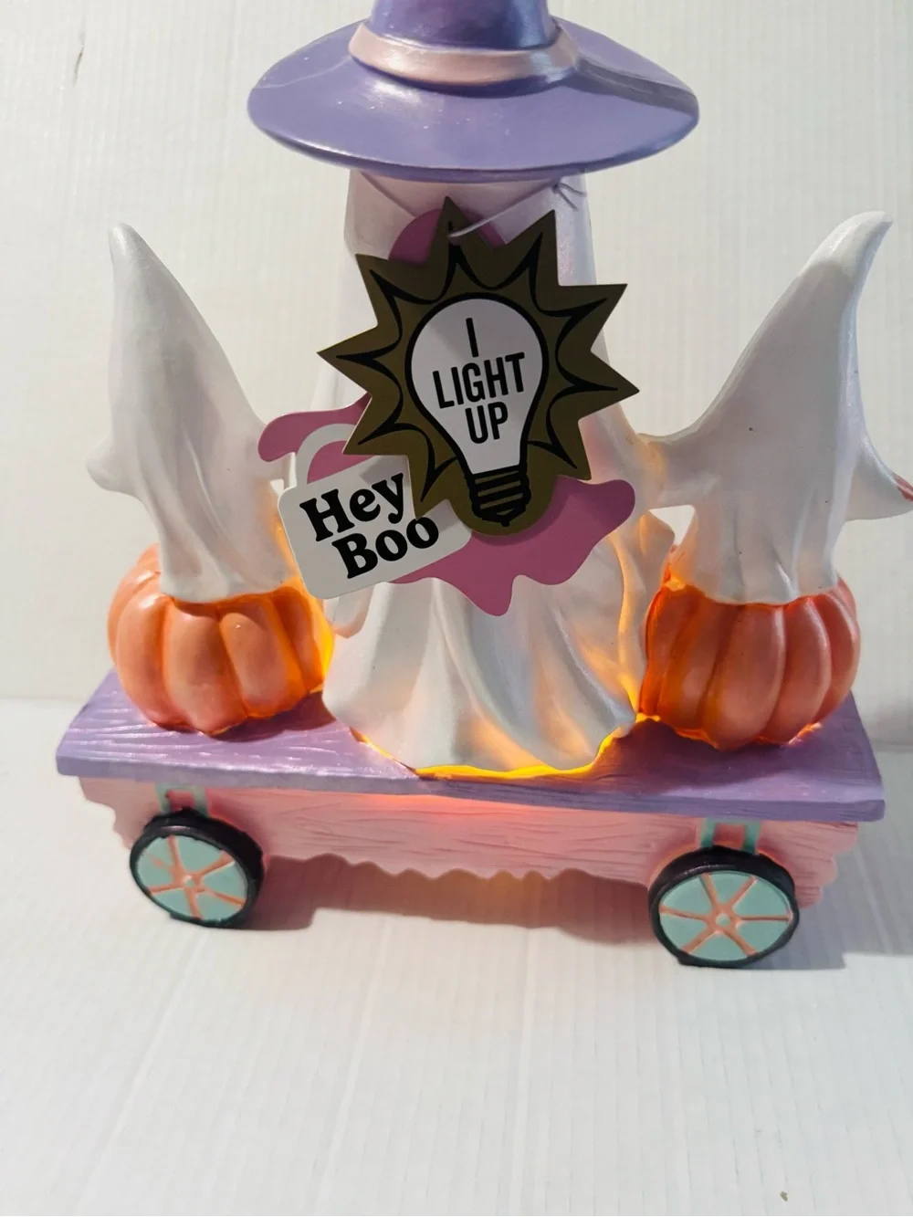 Halloween trio ghost in cart pastel colors BNWT